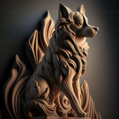 3D модель Японская хин собака (STL)